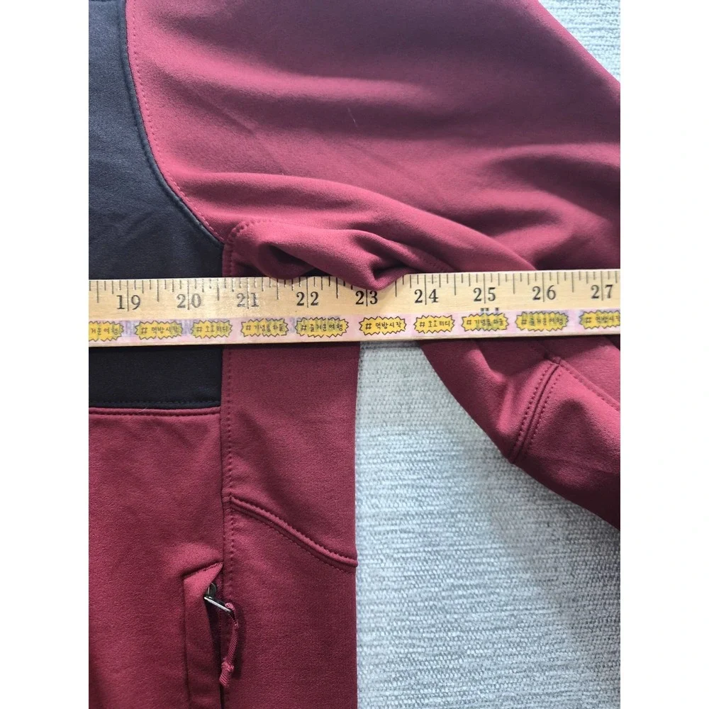 The North Face Astro Ridge Jacket Mens XL Maroon Black Fleece Lined Full Zip